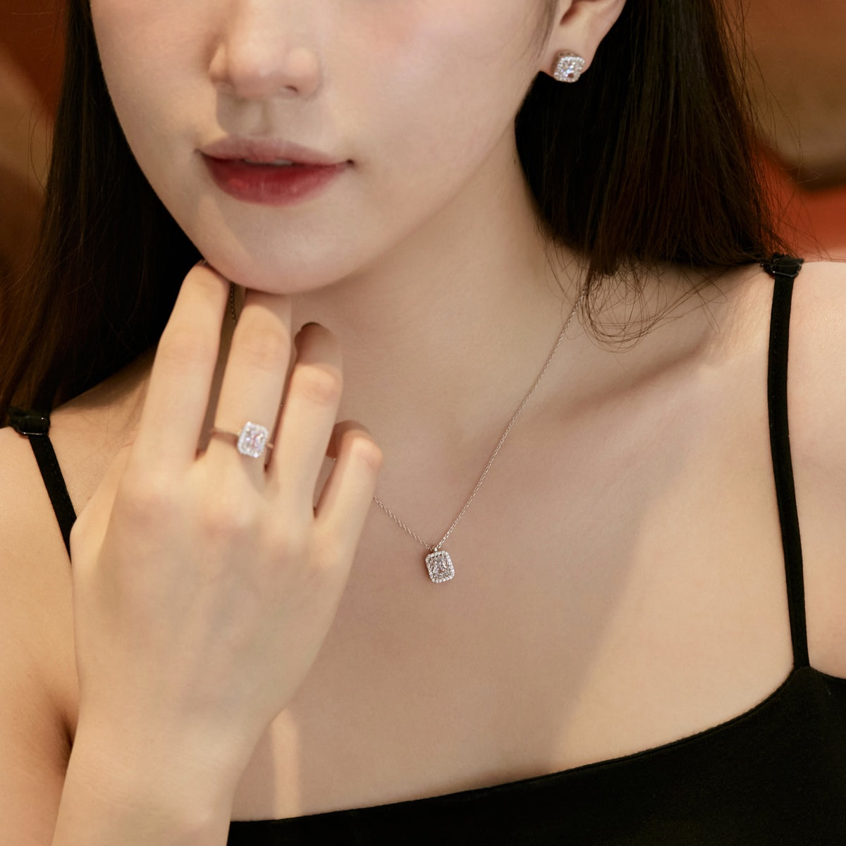 [Lumi Jewellery]1.0 Carat Luxurious Dainty Emerald Cut Daily Earrings
