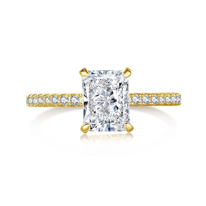 [Lumi Jewellery]2.0 Carat Dazzling Sparkling Radiant Cut Party Ring