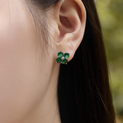 [Lumi Jewellery]Four-Leaf Clover Eight-Pointed Star Earrings