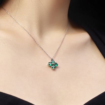 [Lumi Jewellery]Four-Leaf Clover And Eight-Pointed Star Necklace