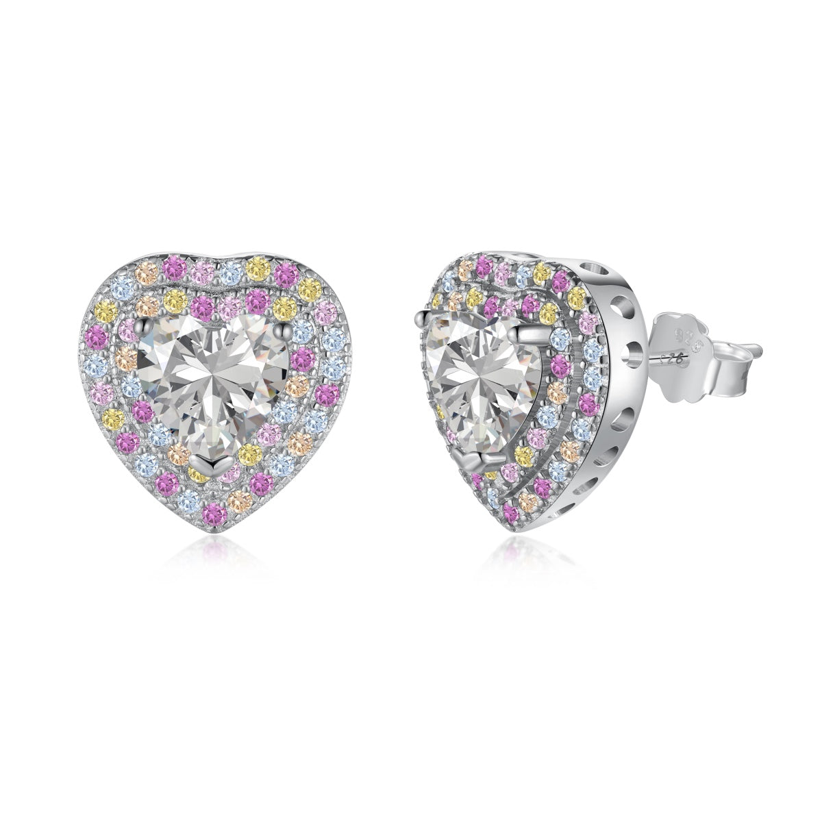 [Lumi Jewellery]Dazzling Heart Shape Lover Earrings