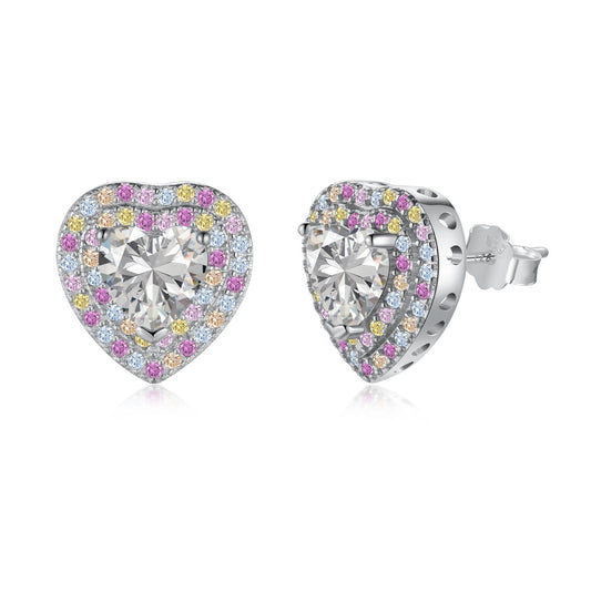 [Lumi Jewellery]Dazzling Heart Shape Lover Earrings