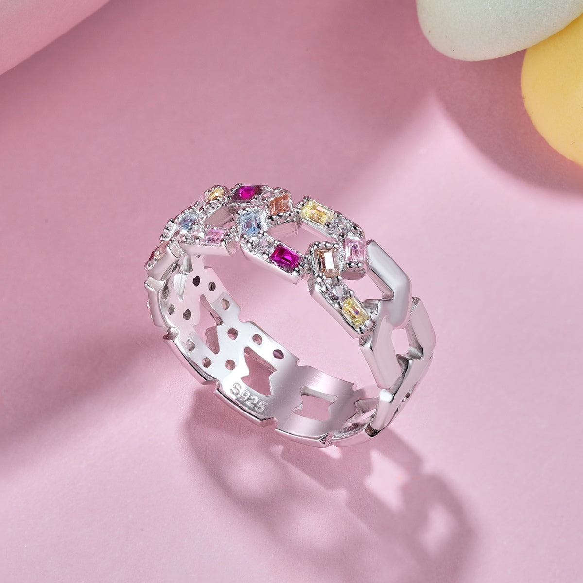 [Lumi Jewellery]Sparkling Vibrant Emerald Cut Daily Ring
