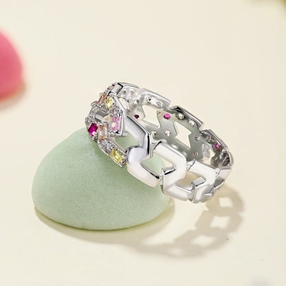[Lumi Jewellery]Sparkling Vibrant Emerald Cut Daily Ring