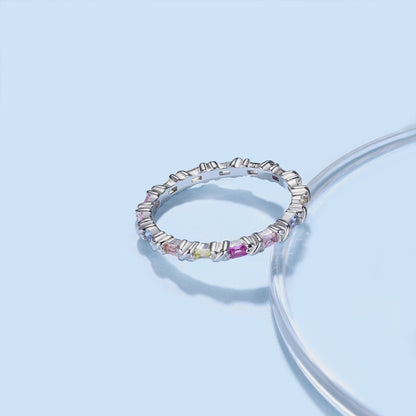 [Lumi Jewellery]Charming Colorful Round Cut Daily Ring