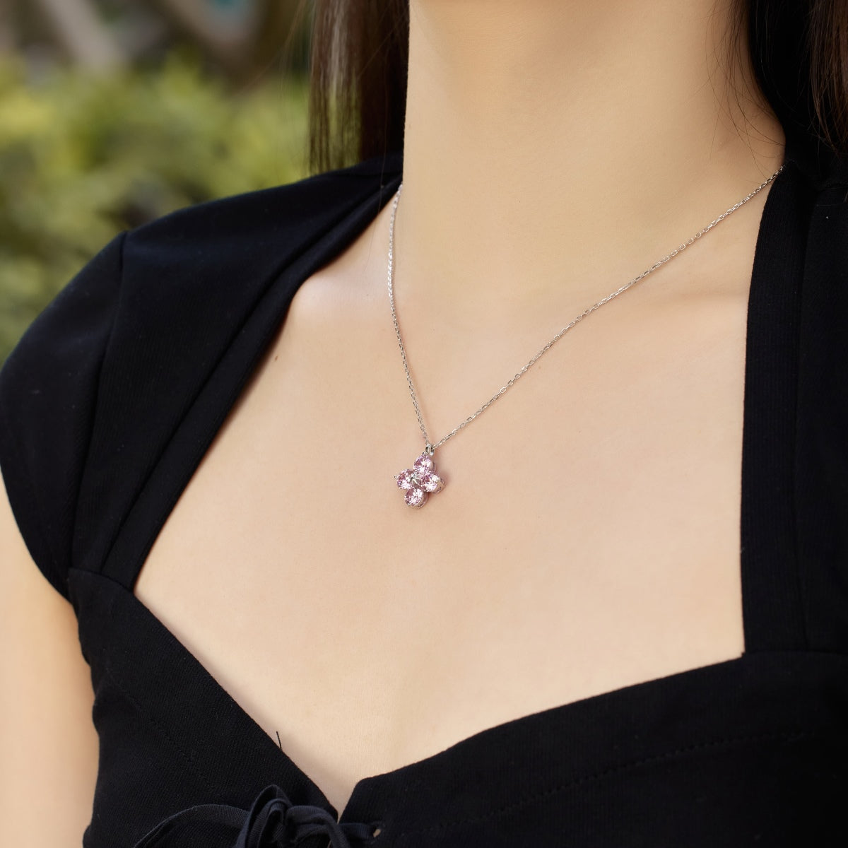 [Lumi Jewellery]Four-Leaf Clover And Eight-Pointed Star Necklace