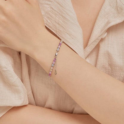 [Lumi Jewellery]Delicate Colorful Emerald Cut Party Bracelet
