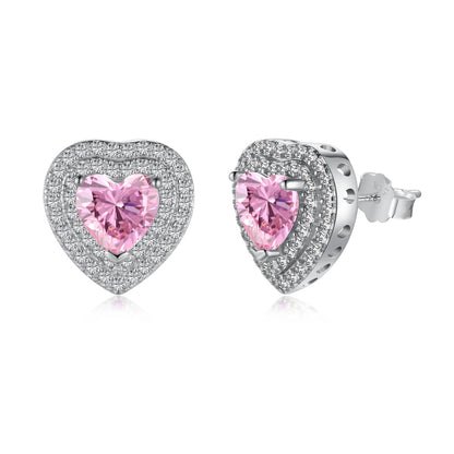 [Lumi Jewellery]Dazzling Heart Shape Lover Earrings