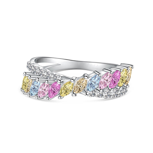 [Lumi Jewellery]Unique Colorful Marquise Cut Daily Ring