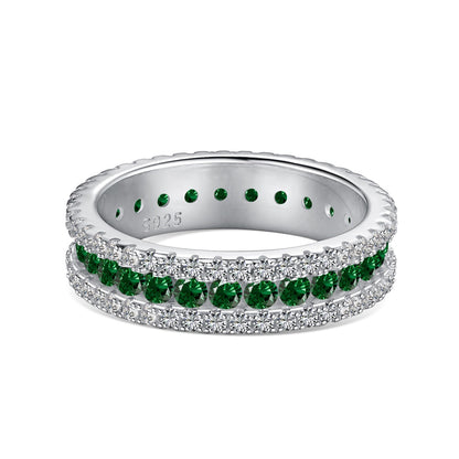 [Lumi Jewellery]Delicate Colorful Round Cut Daily Ring