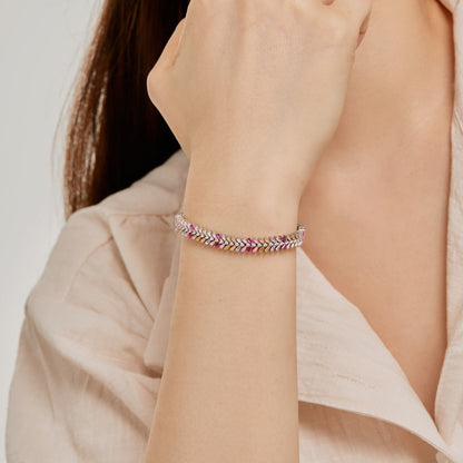[Lumi Jewellery]Dainty Radiant Emerald Cut Daily Bracelet