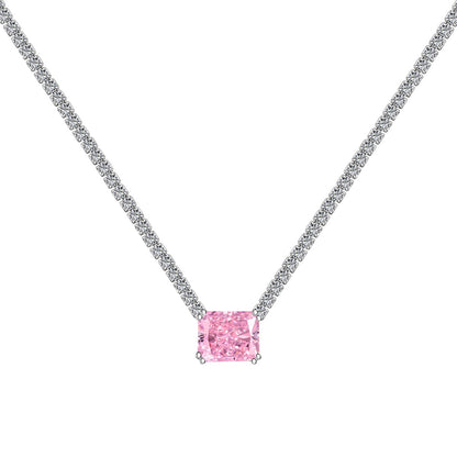 [Lumi Jewellery]4.0 Carat Elegant Radiant Cut Necklace