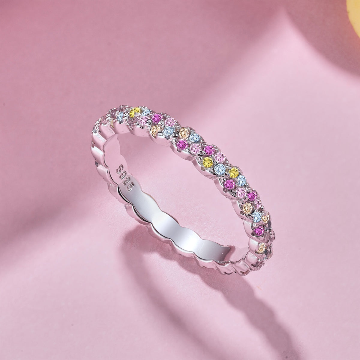 [Lumi Jewellery]Dainty Ebullient Round Cut Daily Ring