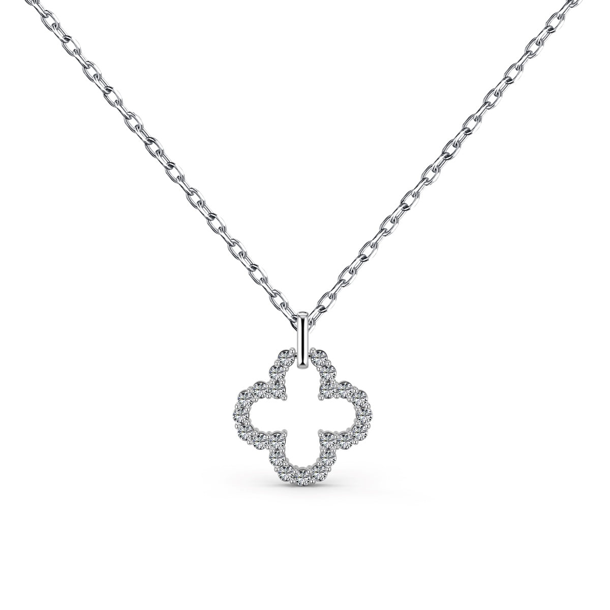 [Lumi Jewellery]Four-Leaf Clover Hollow Design Exquisite Necklace