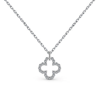 [Lumi Jewellery]Four-Leaf Clover Hollow Design Exquisite Necklace