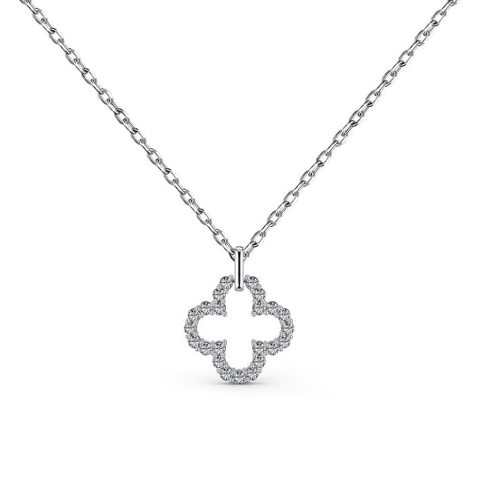 [Lumi Jewellery]Four-Leaf Clover Hollow Design Exquisite Necklace
