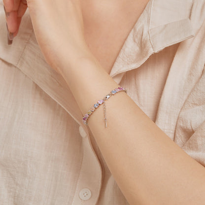[Lumi Jewellery]Ornate Colorful Flower Shape Party Bracelet