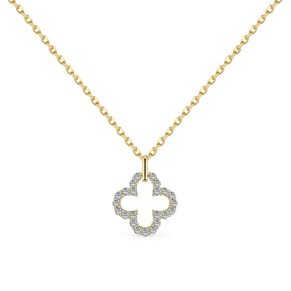 [Lumi Jewellery]Four-Leaf Clover Hollow Design Exquisite Necklace