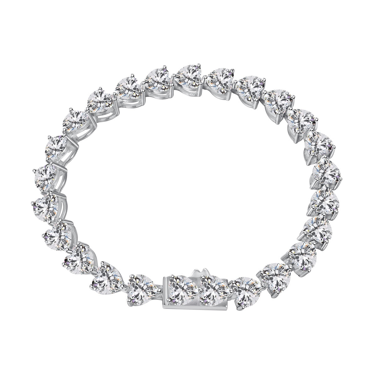 [Lumi Jewellery]0.75 Carat Elegant Romantic Heart Shape Lover Bracelet