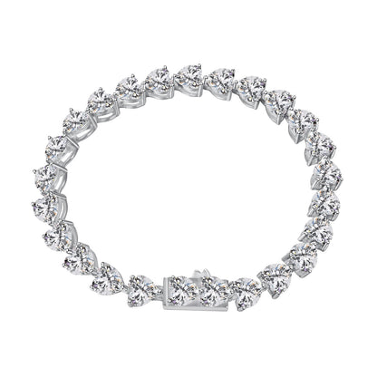[Lumi Jewellery]0.75 Carat Elegant Romantic Heart Shape Lover Bracelet