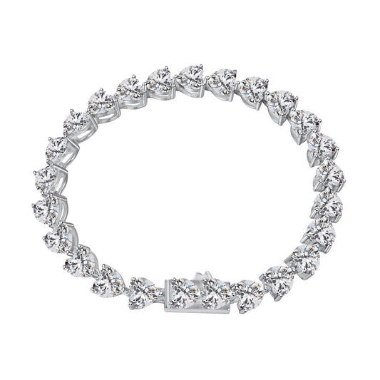 [Lumi Jewellery]0.75 Carat Elegant Romantic Heart Shape Lover Bracelet