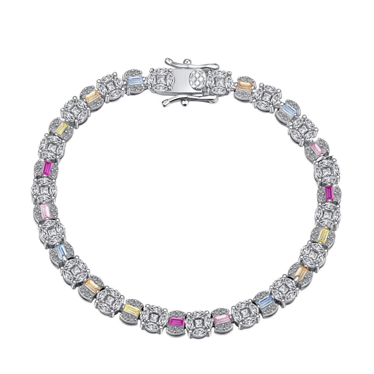 [Lumi Jewellery]Dazzling Radiant Multi Cut Daily Bracelet
