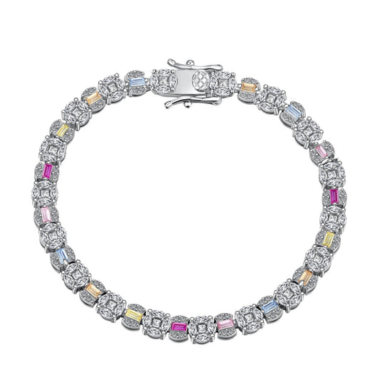 [Lumi Jewellery]Dazzling Radiant Multi Cut Daily Bracelet