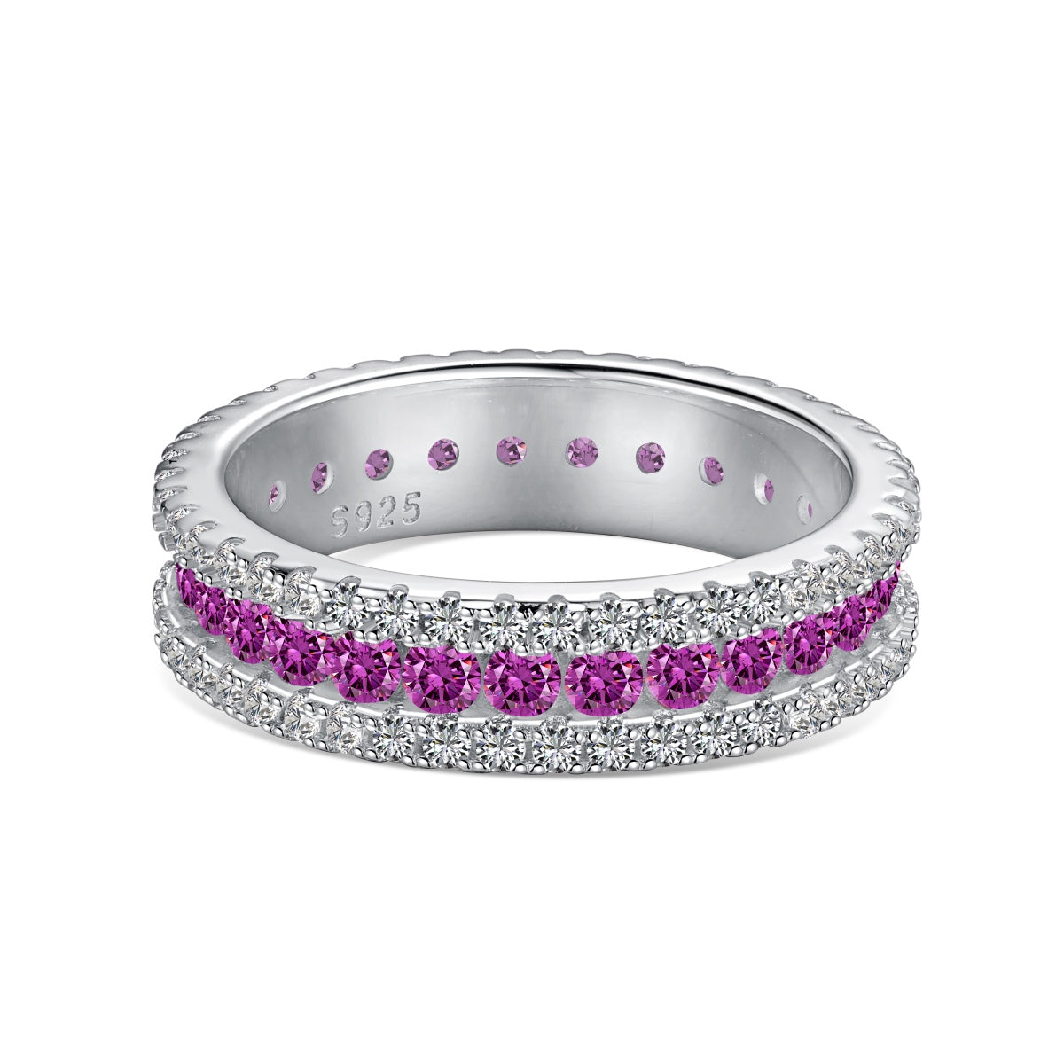 [Lumi Jewellery]Delicate Colorful Round Cut Daily Ring