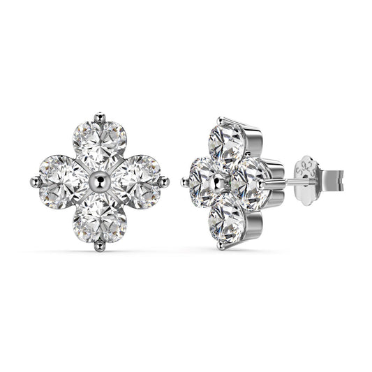 [Lumi Jewellery]Four-Leaf Clover Ball Earrings
