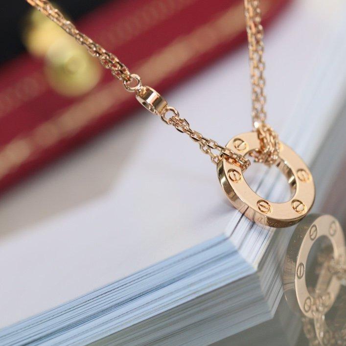 [Lumi Jewellery]LOVE NECKLACE ADJUSTABLE ROSE GOLD 2 DIAMOND