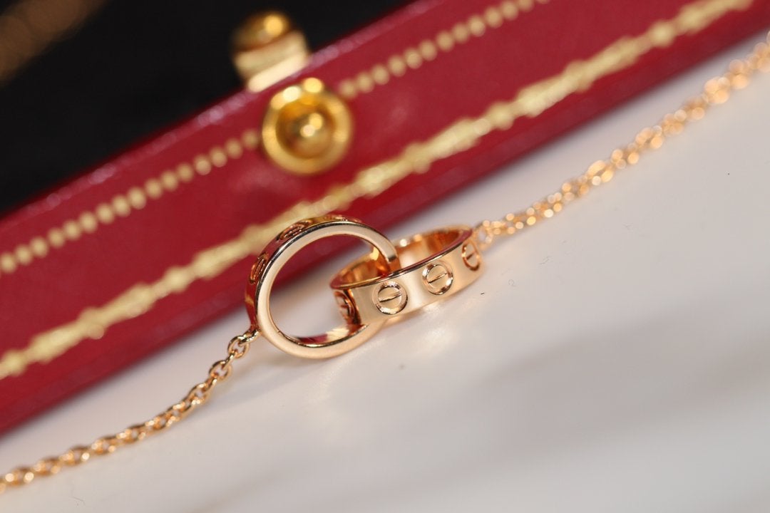 [Lumi Jewellery]LOVE NECKLACE PINK GOLD AND SILVER