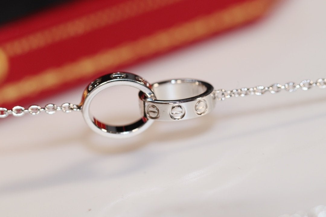 [Lumi Jewellery]LOVE NECKLACE PINK GOLD AND SILVER