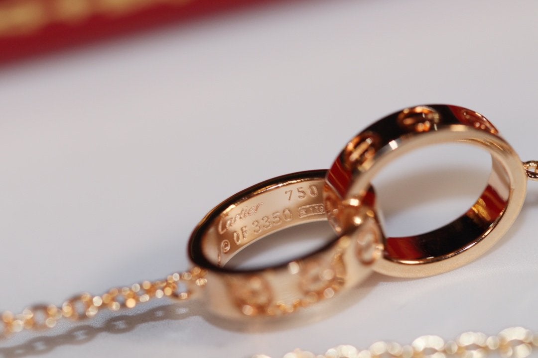 [Lumi Jewellery]LOVE NECKLACE PINK GOLD AND SILVER