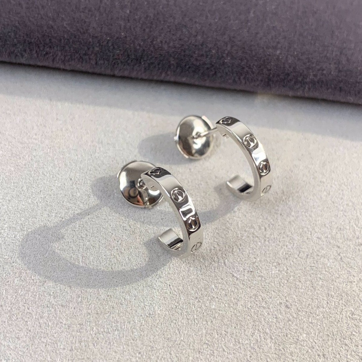 [Lumi Jewellery]LOVE EARRINGS 2.65MM SILVER