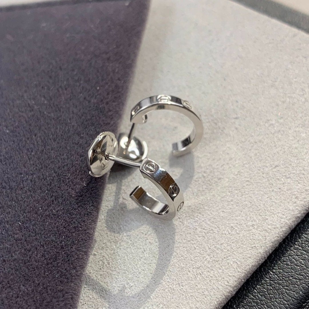 [Lumi Jewellery]LOVE EARRINGS 2.65MM SILVER