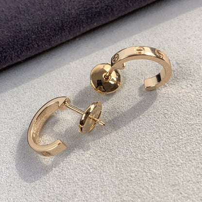 [Lumi Jewellery]LOVE EARRINGS 2.65MM PINK GOLD