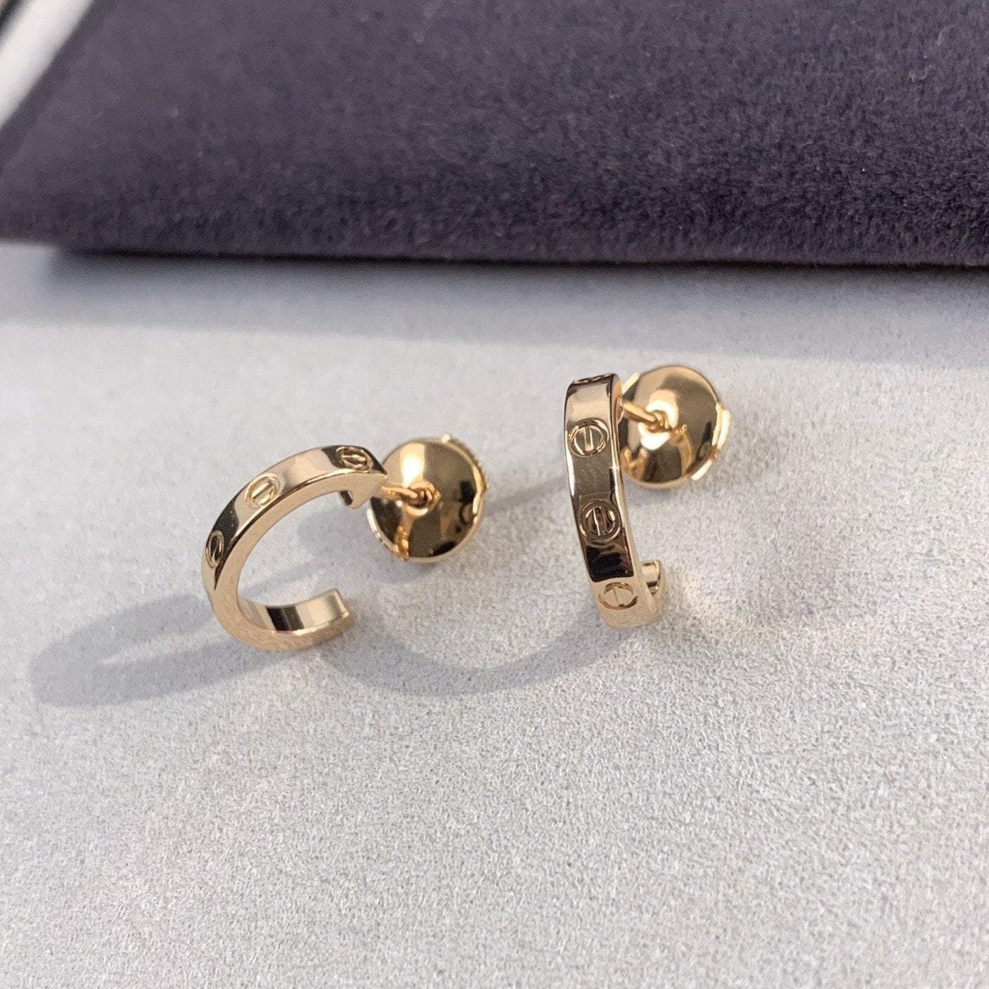 [Lumi Jewellery]LOVE EARRINGS 2.65MM PINK GOLD