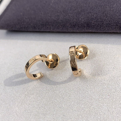 [Lumi Jewellery]LOVE EARRINGS 2.65MM PINK GOLD