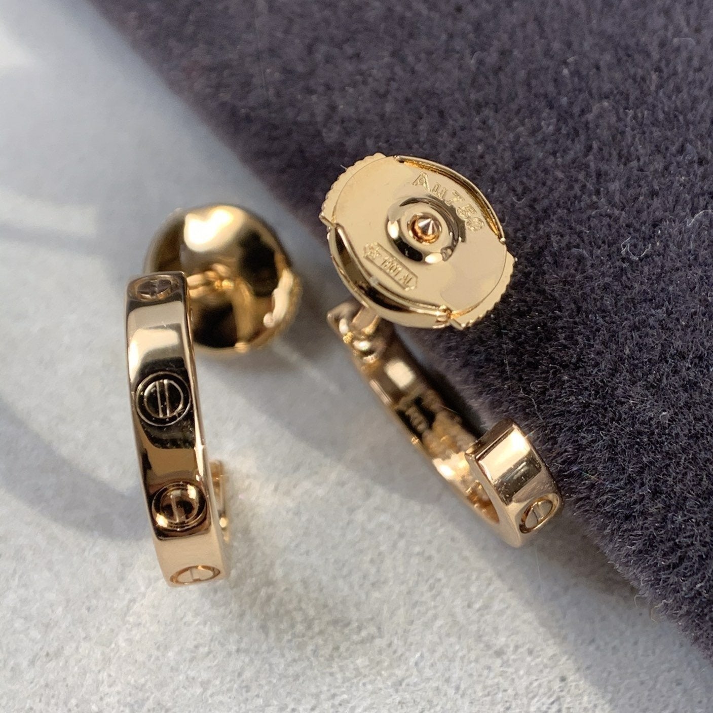 [Lumi Jewellery]LOVE EARRINGS 2.65MM PINK GOLD