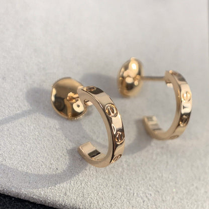[Lumi Jewellery]LOVE EARRINGS 2.65MM PINK GOLD