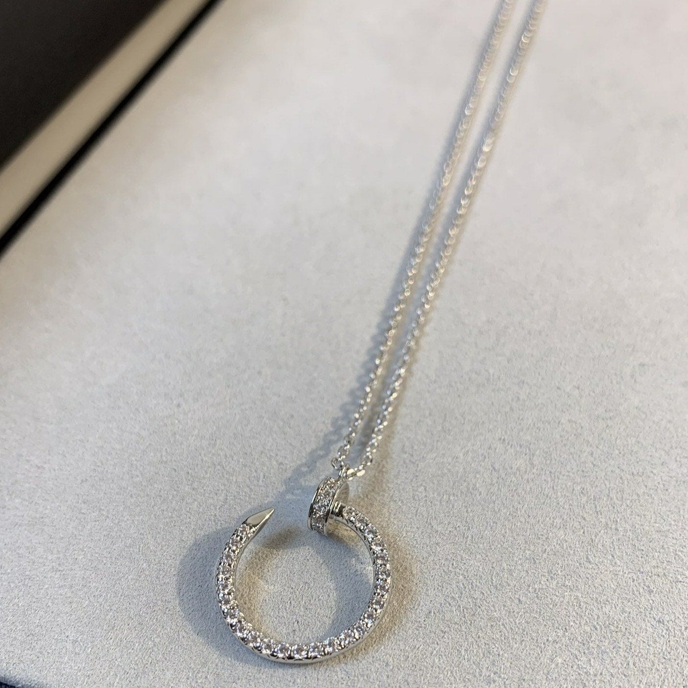 [Lumi Jewellery]JUSTE NECKLACE SILVER DIAMONDS