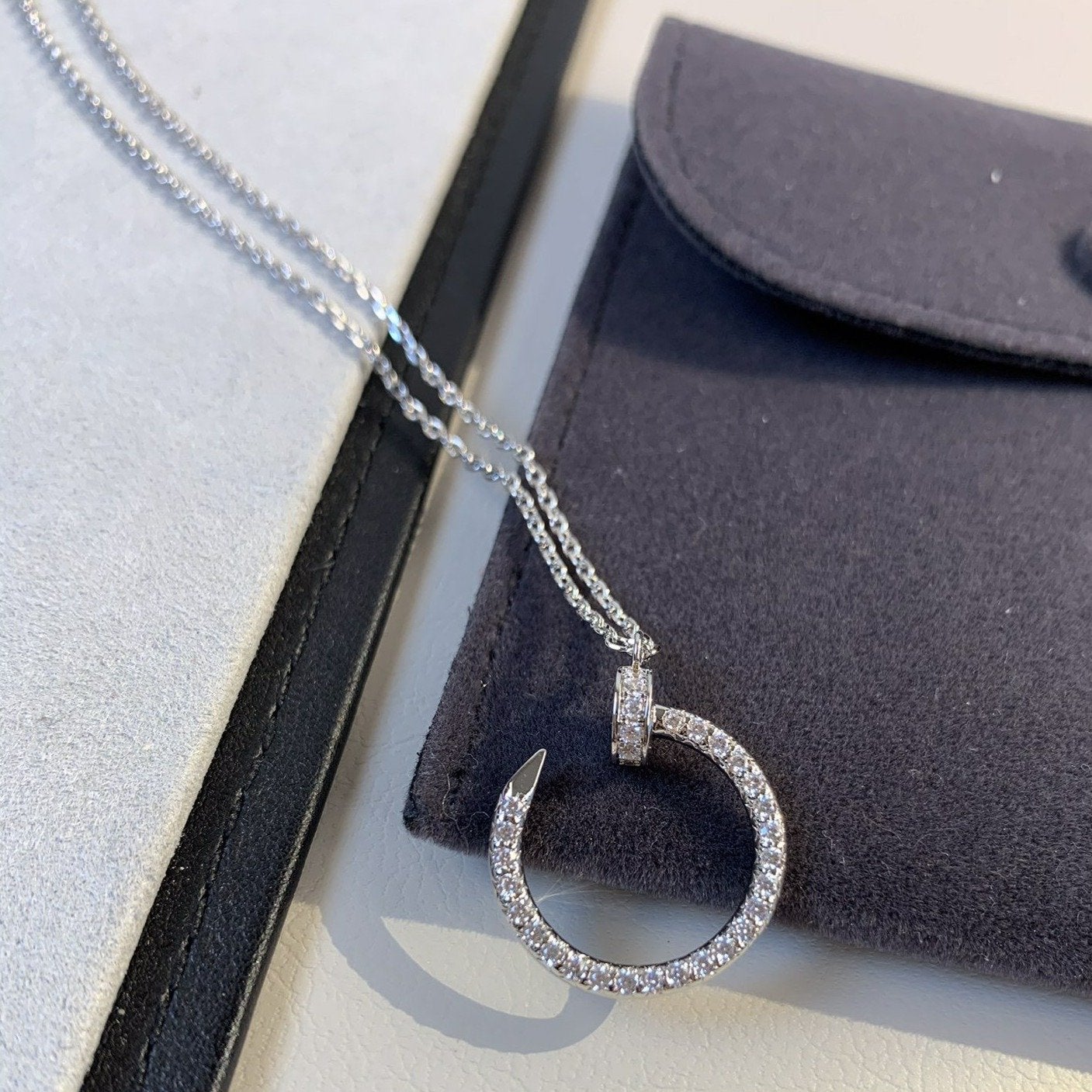 [Lumi Jewellery]JUSTE NECKLACE SILVER DIAMONDS