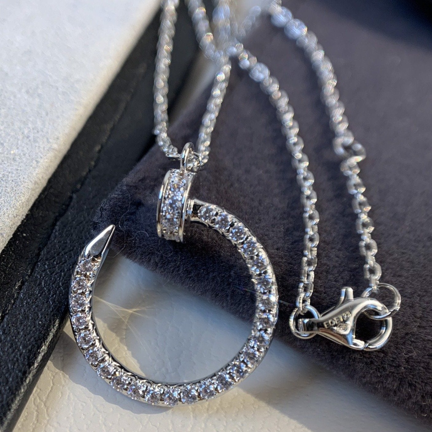 [Lumi Jewellery]JUSTE NECKLACE SILVER DIAMONDS