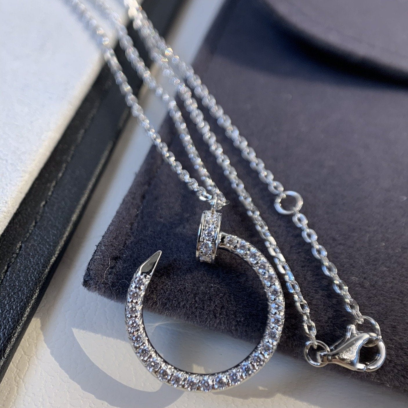 [Lumi Jewellery]JUSTE NECKLACE SILVER DIAMONDS