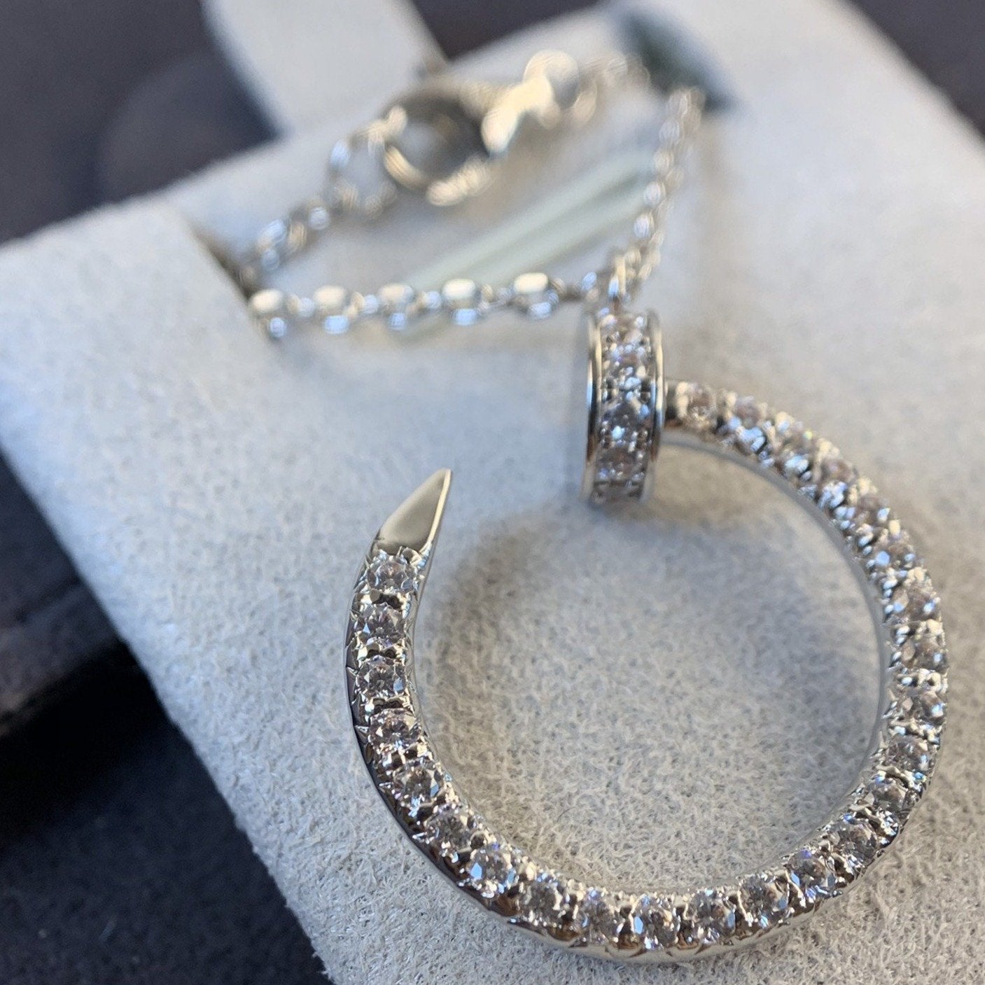 [Lumi Jewellery]JUSTE NECKLACE SILVER DIAMONDS