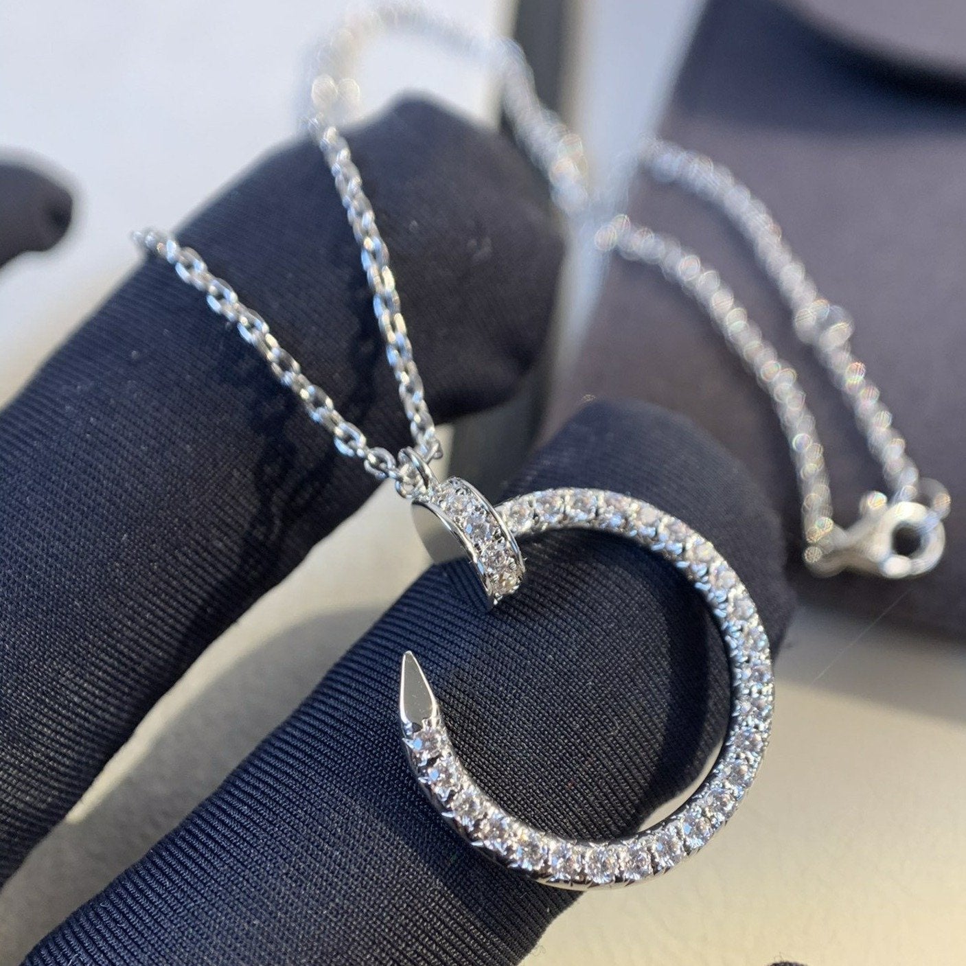 [Lumi Jewellery]JUSTE NECKLACE SILVER DIAMONDS