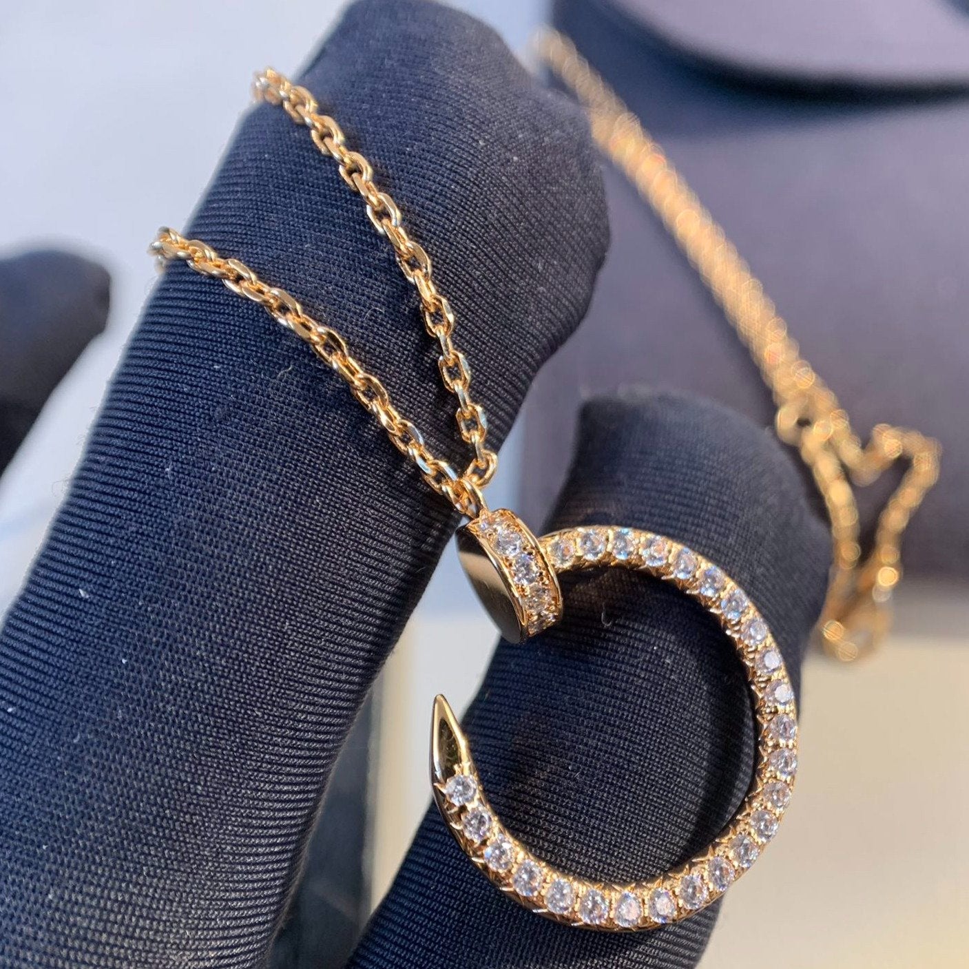[Lumi Jewellery]JUSTE NECKLACE PINK GOLD DIAMONDS