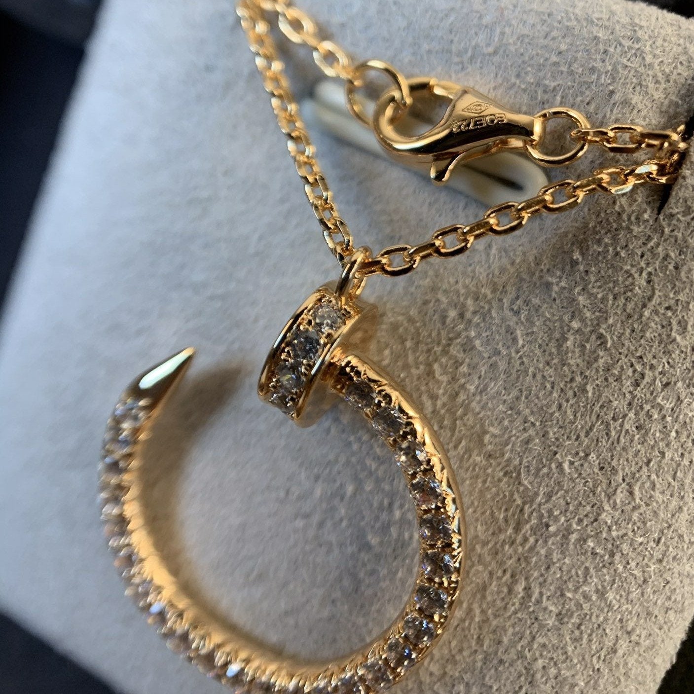 [Lumi Jewellery]JUSTE NECKLACE PINK GOLD DIAMONDS