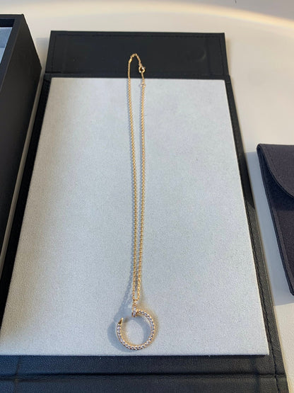 [Lumi Jewellery]JUSTE NECKLACE PINK GOLD DIAMONDS
