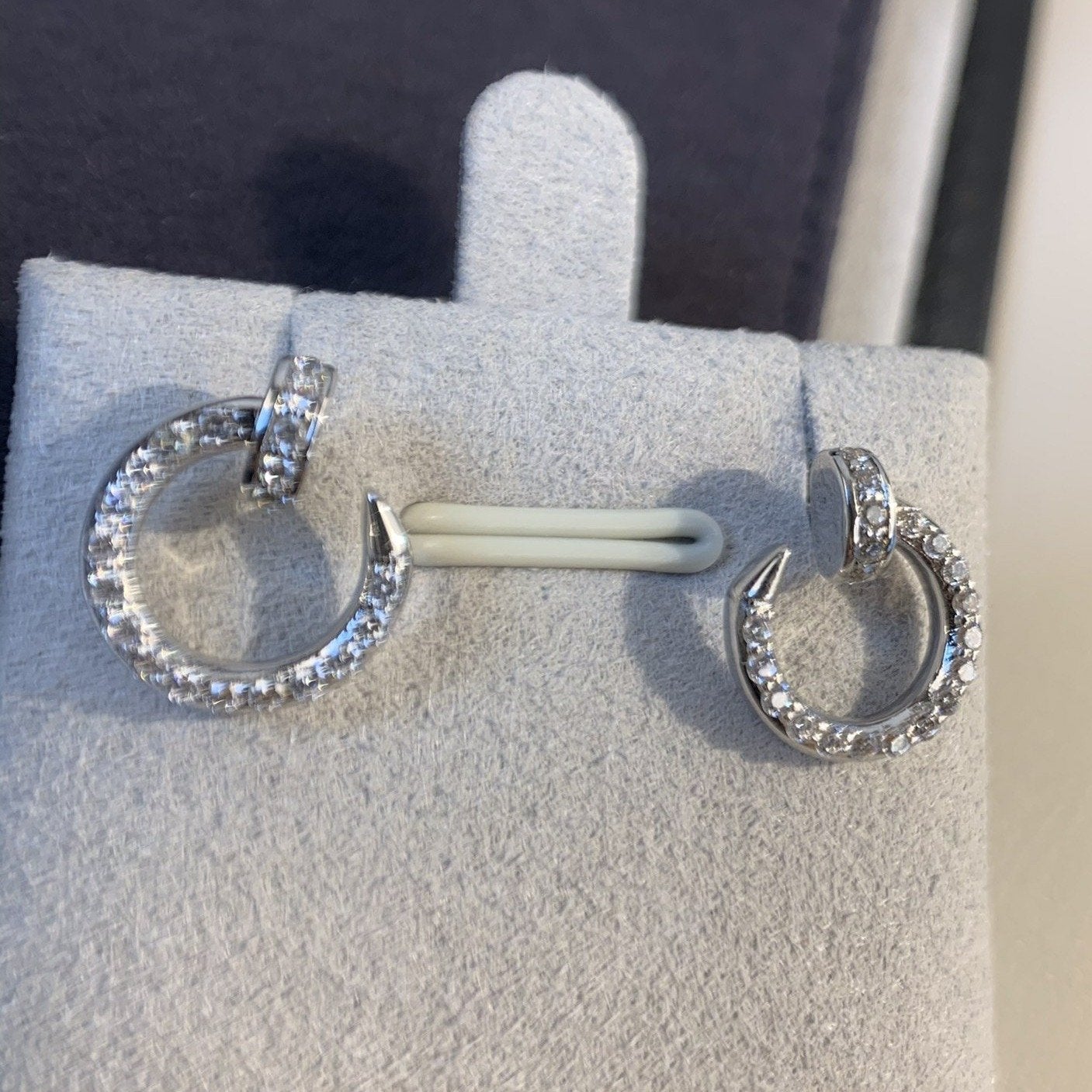 [Lumi Jewellery]JUSTE EARRINGS SILVER DIAMONDS